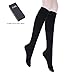 JET-BOND(TM) FS03 Thick Wool Woolen Cashmere Knitting Thigh High Knee Socks Warm Stockings (Thick Black)