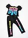 American Fashion World Electric Neon Skeleton Halloween Costume for 18-inch Dolls| Premium Quality & Trendy Design | Dolls Clothes | Outfit Fashions for Dolls for Popular Brands