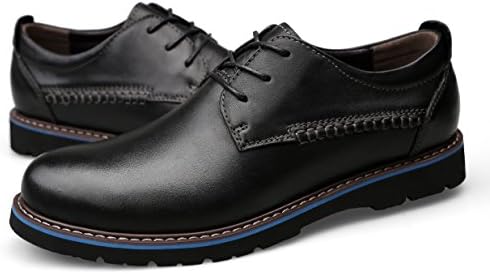 Men’ s Genuine Leather British Business Casual Shoes Plain Toe Oxfords