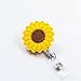 Heyah Sunflower Badge Reel Holder, Accurate Stitching, Reinforced Strap, Easy Retracting, Retractable Badge Holder with Alligator Clip, Perfect Gifts for Women Nurse