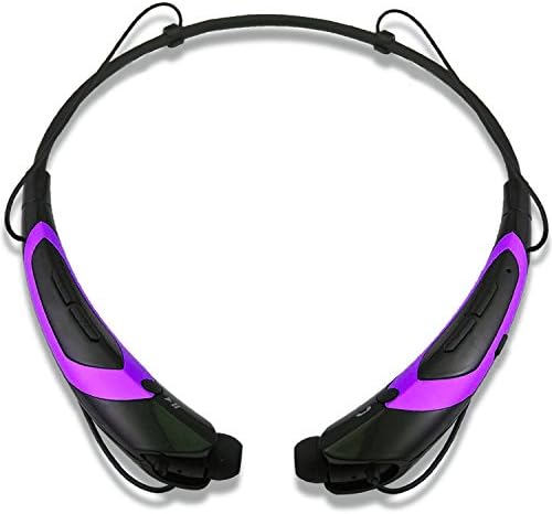 BT-XHbs760DK_BlackPurple Wireless Bluetooth Headset Neckband Style Headphone
