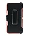 WallSkiN Turtle Series Cases iPhone 7 Plus/iPhone 8 Plus (Only) Full Body Protection Kickstand & Holster - Garnet (Red/White)