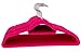 50 Pack Nonslip Velvet Clothes Hangers for Shirts and Dresses, Space Saving Accessories Bar (Hot Pink, 18 Inches)
