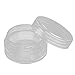 5 Gram Clear Plastic Travel Cosmetic Sample Containers-Empty Jars small Plastic Round Clear Containers fit Lip Balm, Cosmetic, Lotion, Pot, Food (12pcs)