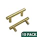 Probrico (10 Pack Modern Gold Cabinet Pulls Kitchen Cabinet Hardware, T Bar Dresser Pulls Bathroom Drawer Handles - 2-1/2