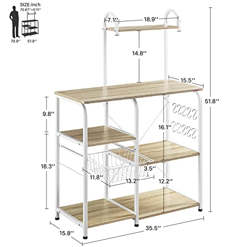 Mr IRONSTONE Kitchen Baker's Rack Utility Storage Shelf 35.5" Microwave
