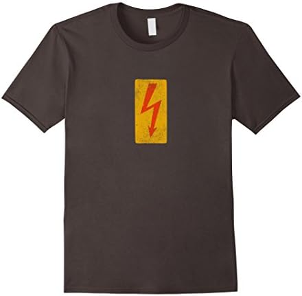Mens Industrial Shirts: Electric Hazard Sign Shirt XL Asphalt