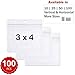 Durable & Heavy-Duty ID Badge Holders ~ Premium Quality, Clear Plastic, Waterproof & Dustproof ~ for Work, Moms, Teachers, Tours, Events, Cruises & More (100 Pack, Horizontal, 3x4) by Stationery King