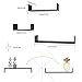Homdox Floating U-Shaped Wall Shelves Wall Mounted Set of 3, Nature Wood Wall Shelves for Bedroom, Living Room, Bathroom, Kitchen, Office and More