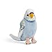 Living Nature Soft Toy - Plush Budgie Bird, Budgerigar Blue or Green (14cm)