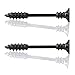 Ruifan 316L Stainless Steel Screw Bar Nipple Barbell Ring Body Piercing 14G 2PCS - Black