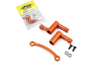 Yeah Racing RSS3-007OR Alum Ball Bearing Steering Arm Set Orange HPI RS4 Sport 3