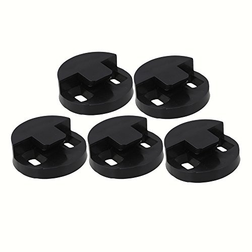 Black Rubber Double Holes Bass Mute Fiddle Silencer Parts (5PCS) - Thumbnail 4