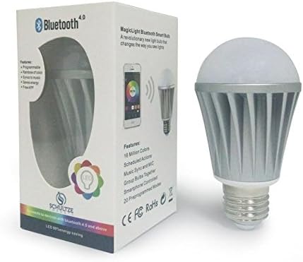 Bluetooth Smart LED Light Bulb, Compatible with iPhone, iPad, Android Phone and Tablet, Apple Watch, Color Changing, Dimmable, Endless Atmospheres - 7 Watts