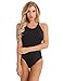 TiaoBug Women's Spaghetti Straps Ballet Dance Camisole Criss Cross Leotard Gymnastic Bodysuit Tops Black Large