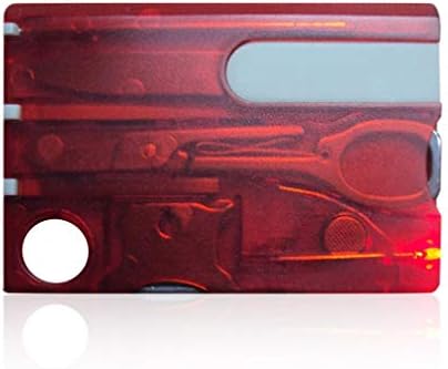 HDCooL Outdoor Survival Stainless Steel Multi Tools Set Credit Card Size Kit Tool In Red