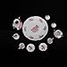 8pcs Dining Ware Porcelain Tea Set Dish Cup Plate 1/6 Dollhouse Miniature -Pink Rose