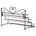 Dazone Mounted 3 Tier Metal Shelf Nail Polish Wall Rack Essential Oils Perfume Organizer (Black)