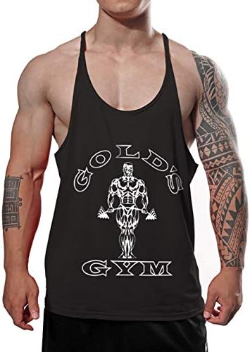 Alivegear Men's Stringer Bodybuilding Gym Tank Tops Y Back Cotton
