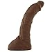 Doc Johnson Prince Yahshua - ULTRASKYN 10.5” Cock - With Removable Vac-U-Lock Suction Cup Base - F-Machine Compatible Dildo - Brown
