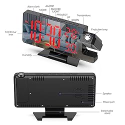JXTZ Projection Alarm Clock, Alarm Clock Projection