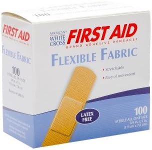 American White Cross Flexible Fabric Adhesive Bandages, 3/4" x 3" – MS25100 (300)