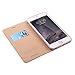 Nouske iPhone 6/6S Flip Folio Wallet Stand up Credit Card Holder Leather Case Cover Holster/Magnetic Closure/TPU bumper/360 Full Body protection, Gold