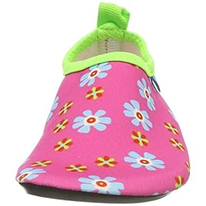 Playshoes Barfuß Badeslipper Aqua-Schuhe, Pink Blumen, 26/27 EU 16 Schnorchelmasken 41aWVG1N %2BL. SS300 Schützt sicher vor heißem Sand und spitzen Steinen
Muster: Blumen allover
Schnell trocknendes Mate