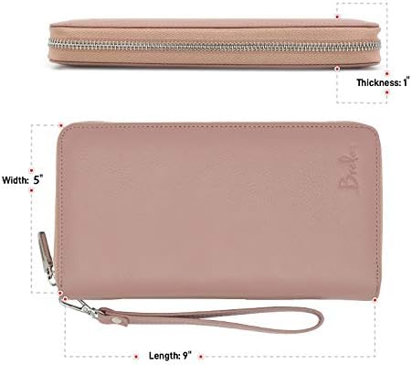 Brelox Travel Wallet Family Passport Holder - RFID Document Organizer for 4 5 6 passports - Genuine Leather - Blush Pink 5 Brelox Travel Wallet Family Passport Holder - RFID Document Organizer for 4 5 6 passports - Genuine Leather - Blush Pink
