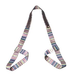 POHOVE Yoga Mat Strap Stretch Adjustable Fitness Sling Belt Waist Leg Printed Gym Sports Carry Shoulder Exercise Multifunctional(Indian)