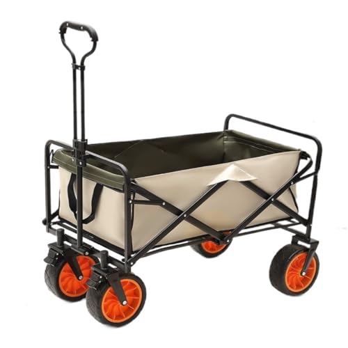MBATKA Beach Trolley Cart Outdoor Hand-Pulled Folding Camper Trailer Grocery Shopping Camping Stall Camping Cart Camp Trolley Trolley Cart