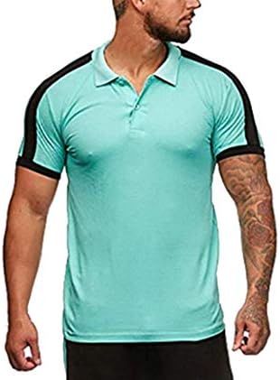 Hirolan Men's Polo Classic Fit Short-Sleeve Shirt Crew Neck T-Shirt Slim Shapewear Gym Running Tee Golf Tennis Workout Tee Elastic Basketball Tank Tops