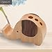 Cell Phone Stand, Wood Made Elephant Phone Stand for Smartphone with Pen Holder Desk Organizer (Larger)