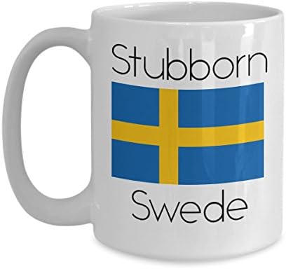 Sweden Coffee Mug - Stubborn Swede Cup with Swedish Flag