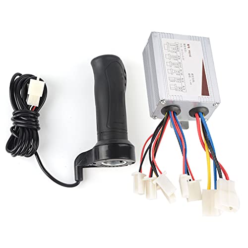 Controller Motor, Durable 500W Motor Brushed Speed Controller with Throttle Grip Throttle and Controller for () Cycling Electric Bicycle Refitting Accessories