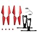 Force1 U49C Drone Replacement Parts - Crash Pack Includes 4 Propellers 2 Motors and 2 Landing Skids for U49C Red Heron Quadcopter Drone