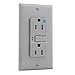 Eaton GFCI Self-Test 15A -125V Tamper & Weather Resistant Duplex Receptacle with Standard Size Wallplate, Gray