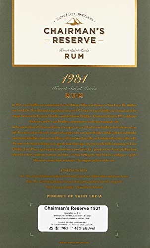 Chairman's Reserve Finest St. Lucia Rum 1931 (1 x 0.7 l) – Bild 6
