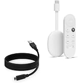 BoxWave Cable Compatible with Google Chromecast with TV - DirectSync - USB 3.0 A to USB 3.1 Type C, USB C Charge and Sync Cable - 6ft - Black