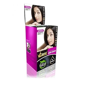 VCare Shampoo Hair Color Black (10X25ml)