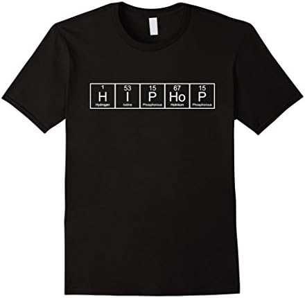 Mens Hip Hop T-Shirts Periodic Table Shirt Clothing Men Women Small Black