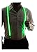 Neon Nightlife Men's Light Up LED Suspenders, One Size, Green