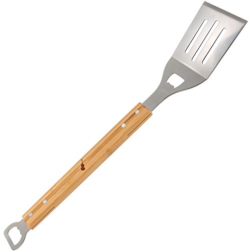 Upright Bass Wooden Accessories Company Grill Spatula - Wood Grill Spatula with Laser Engraved Design - Long Stainless Steel BBQ Spatula