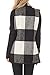 SENSERISE Womens Lapel Open Front Sleeveless Plaid Vest Cardigan with Pockets