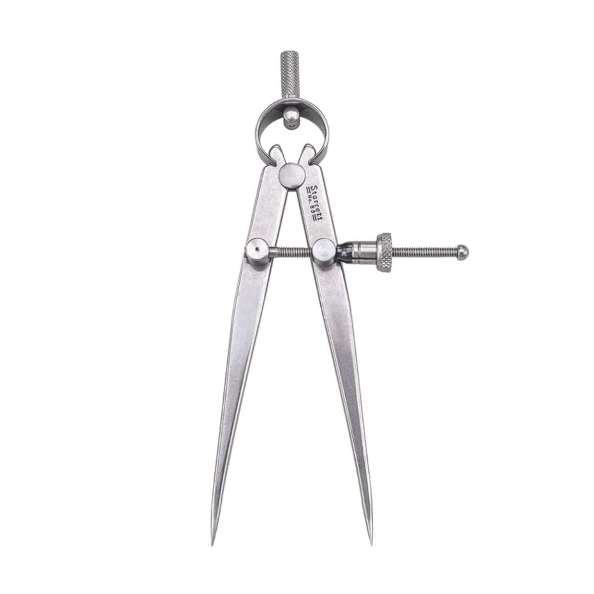 Starrett 83B-4 Spring Nut Dividers, Steel, Flat Leg, 0-8" Range