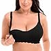 Gratlin Women's Full Coverage Cotton Lace Breastfeeing Maternity Nursing Bra ,Black,40DD