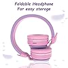 Headphones-Riwbox-BT05-Wings-Kids-Headphones-Wireless-Bluetooth-Over-Ear-85dB103db-Volume-Control-Children-Foldable-Headphones-with-MicTF-Card-Compatible-with-TabletSmartphoneSchool-PurplePink Headphones, Riwbox BT05 Wings Kids Headphones Wireless Bluetooth Over Ear 85dB/103db Volume Control Children Foldable…
