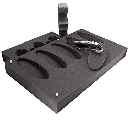 RKrack Kit Five Foam Gun Rack - Universal Rifle Barrel Rest with Magnetic Strip - Gun Storage - Weapon Rack - for Gun Safe and Free Standing - Gun Rack Pegboard - Fishing Rod Holder - Gift for Hunter