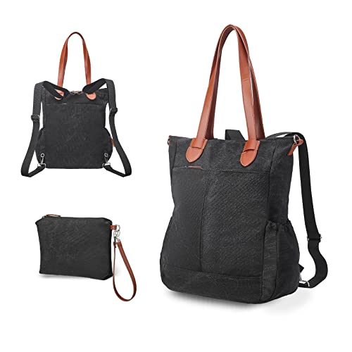 Pripher Convertible Backpack, Extra Large Canvas Tote Bag Tote Diaper