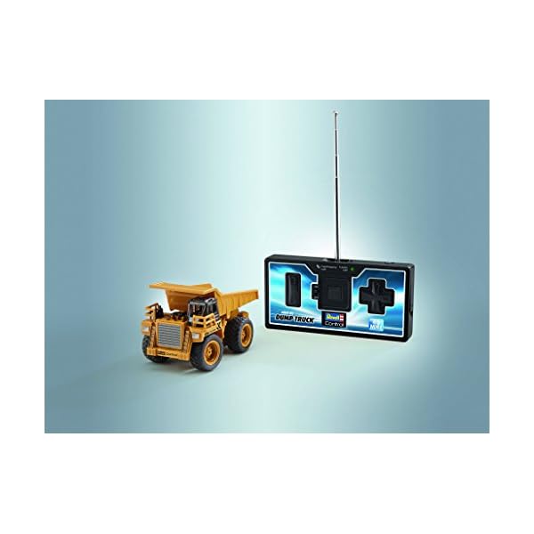 Revell Control 23495 RC Baufahrzeug Kipplaster, 40MHz, Akku ferngesteuertes Auto, gelb-orange, 10 cm – Bild 6